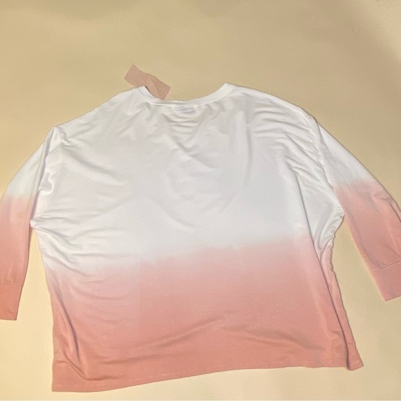 EZ Nina Leonard Lounge Knit Tie-Dye Top  Salmon NWT size 5X - Picture 6 of 12